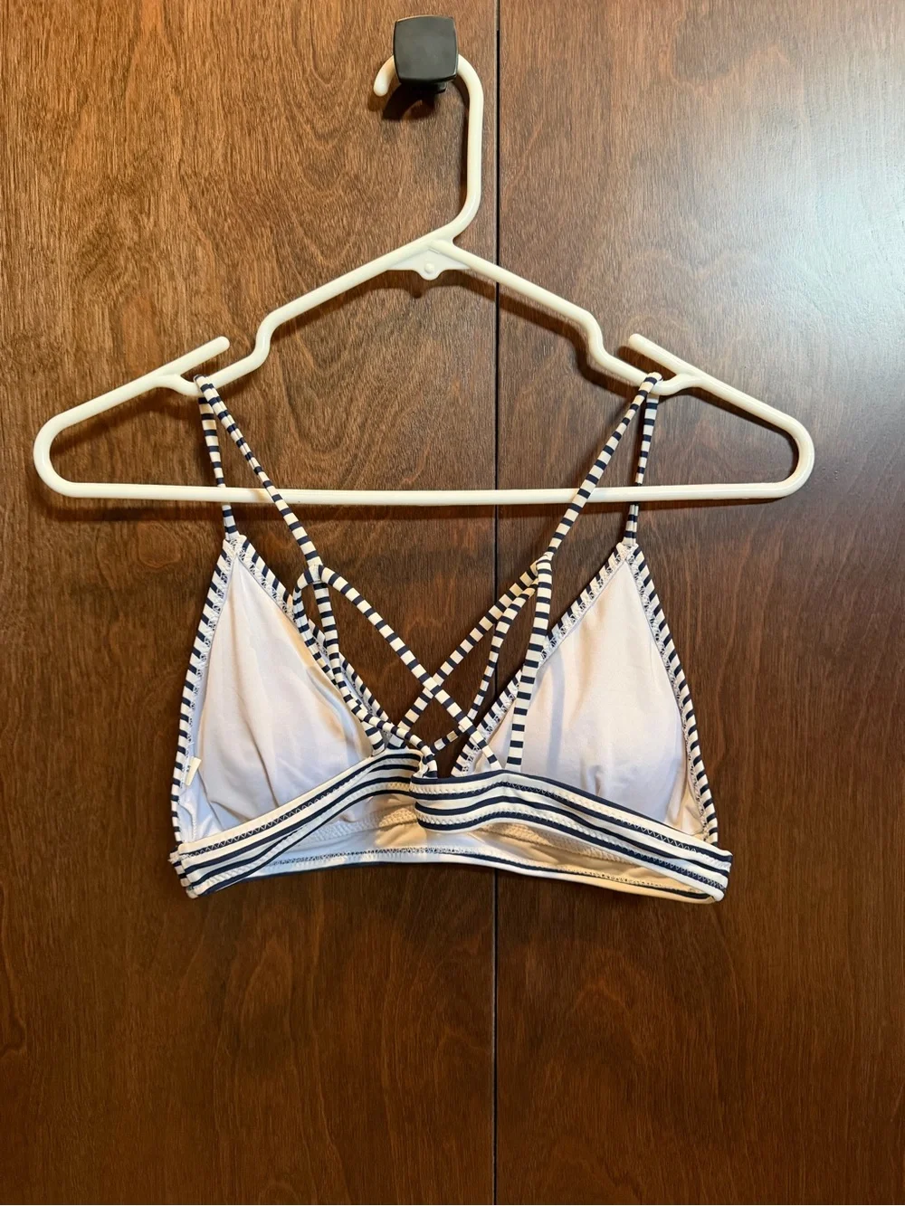 Women’s Striped Navy & White Bikini Top/Bottoms